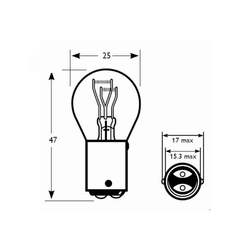 LÁMPARA M-TECH BAY15D 12V 21/5W...