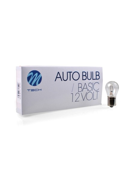 LÁMPARA M-TECH BAU15S 12V/21W P21W CLEAR | 10 UDS