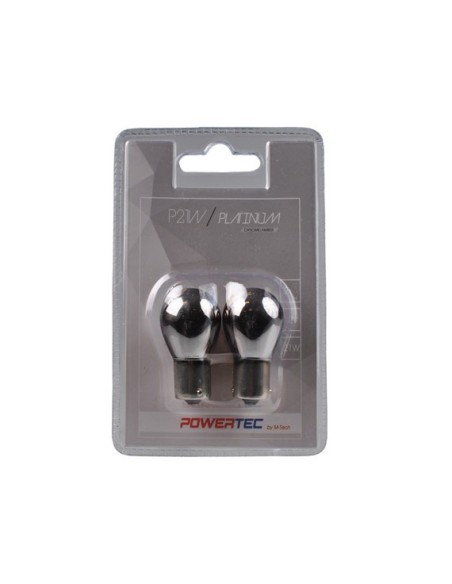 POWERTEC PLATINUM BA15S P21W S25 21W 12V CHROME BLISTER