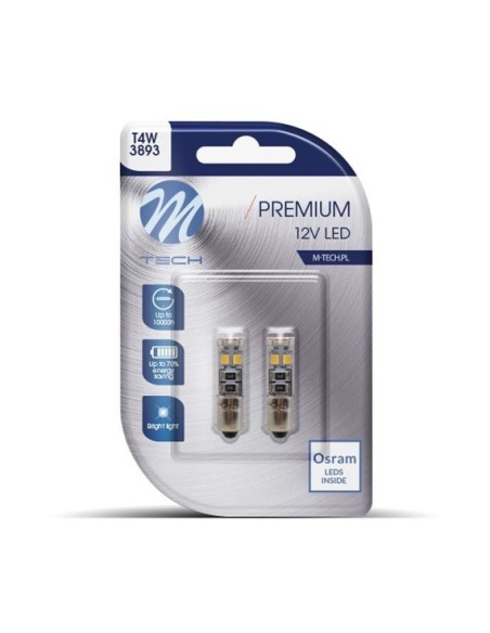 BOMBILLAS LED BLANCO CANBUS 12V T4W/BA9S (STOCK LAST)