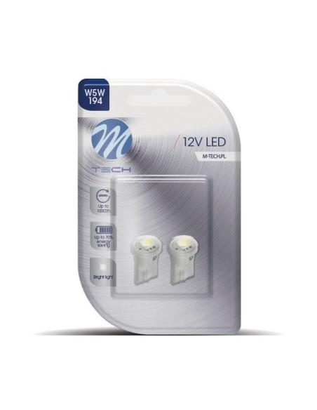 BLISTER 2X LED L040W - W5W 1XSMD5050 BLANCO