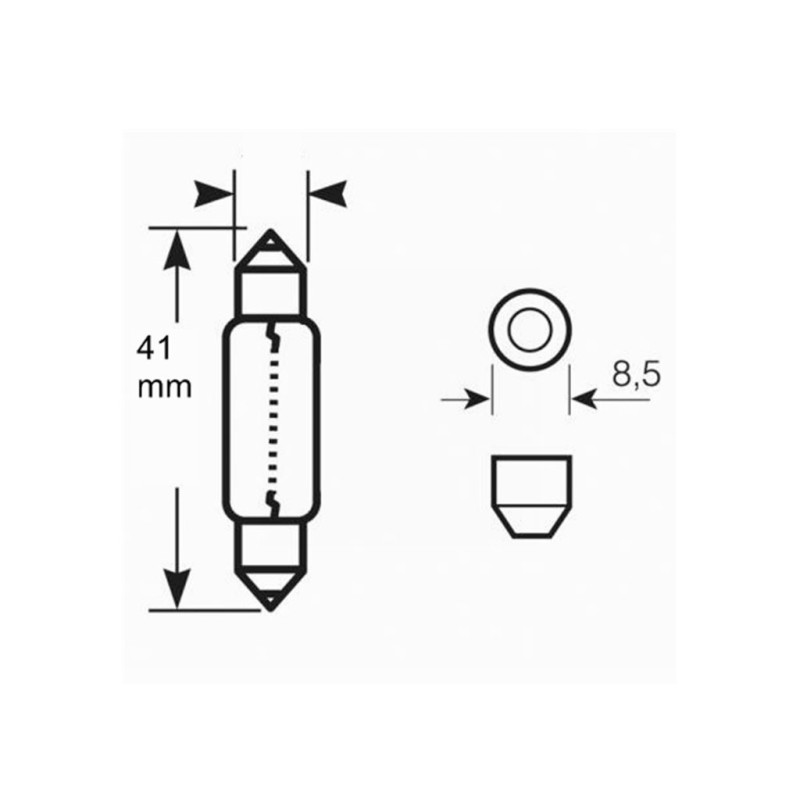 BLISTER 2X LED L311W - C5W 41MM...
