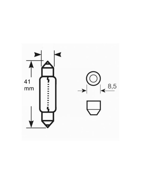 BLISTER 2X LED L311W - C5W 41MM 4XSMD5050 CANBUS BLANCO