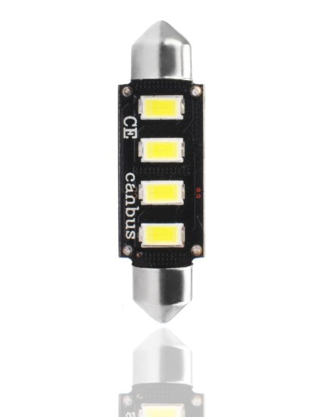 BLISTER 1X LED L335W - C5W 42MM 12V 4XSMD5730 CANBUS BLANCO