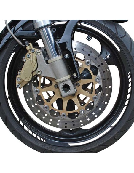 PIN STRIPING RACING BLANCO 14 BANDAS DE 7 MM X 41 CM  INCLUIDO ESPACIADOR