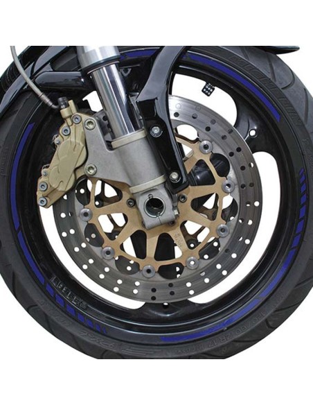 PIN STRIPING RACING AZUL 14 BANDAS DE 7 MM X 41 CM  INCLUIDO ESPACIADOR