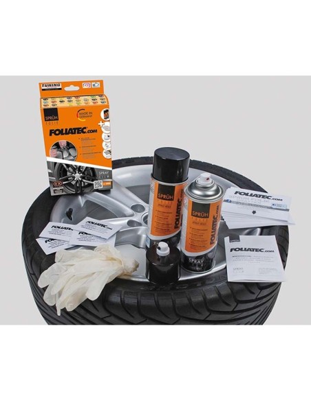 GOMA LIQUIDA SET  NEGRA BRILLANTE 2 X 400 ML