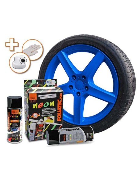 GOMA LIQUIDA NEON 2 PC. SET  AZUL 1 X 400 ML +  BASE COAT 1 X 400 ML