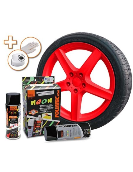 GOMA LIQUIDA NEON 2 PC. SET  ROJO 1 X 400 ML +  BASE COAT 1 X 400 ML