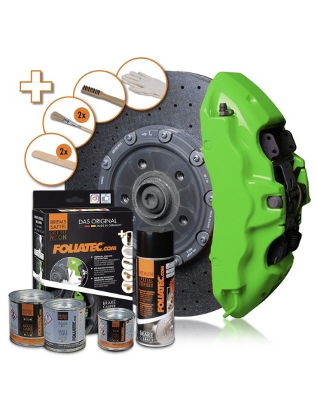 PINTURA PINZA FRENO SET  NEON VERDE 4 COMPONENTES