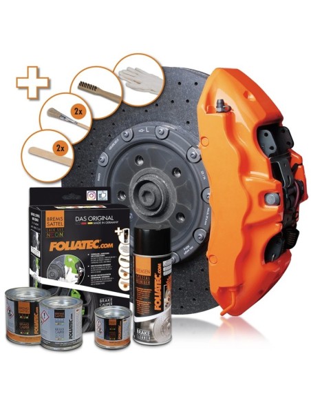 PINTURA PINZA FRENO SET  NEON NARANJA 4 COMPONENTES