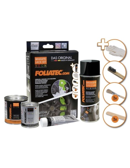 PINTURA PINZA FRENO SET  NEON AMARILLO 4 COMPONENTES