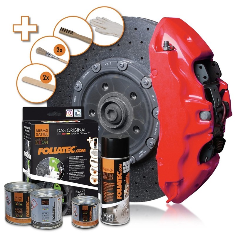 PINTURA PINZA FRENO SET  NEON ROJO 4...