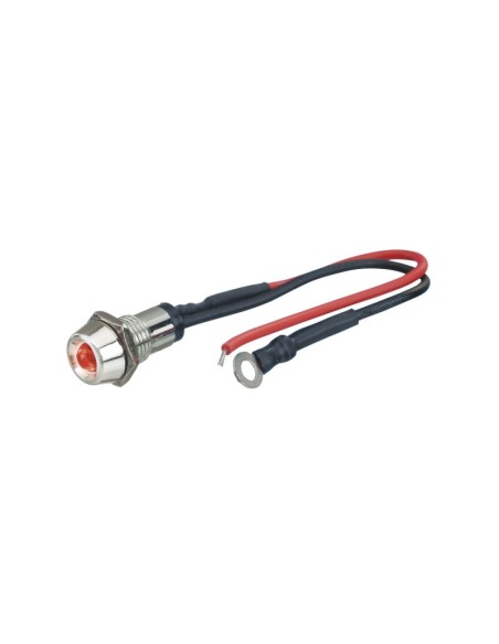 LED CONTROL LIGHT CHROME  FIRE ROJO 1 PIECE  DIAM.  10 MM