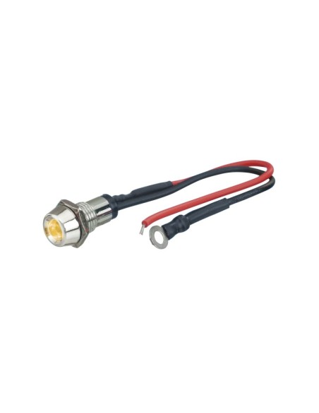 LED CONTROL LIGHT CHROME  AMARILLO 1 PIECE  DIAM.  10 MM