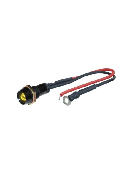 LED CONTROL LIGHTS BLACK  AMARILLO 1 PIECE  DIAM.  10 MM