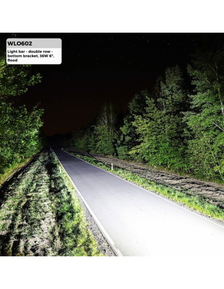 FARO BARRA LED - DOBLE FILA - SOPORTE INFERIOR, 36W 6" FLOOD