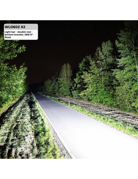 FARO BARRA LED - DOBLE FILA - SOPORTE INFERIOR, 36W 6" FLOOD