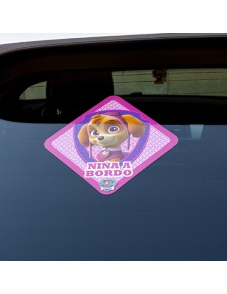 PEGATINA NIÑA A BORDO PATRULLA CANINA CS6 (STOCK LAST )
