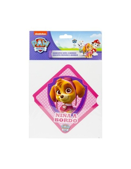 PEGATINA NIÑA A BORDO PATRULLA CANINA CS6 (STOCK LAST )