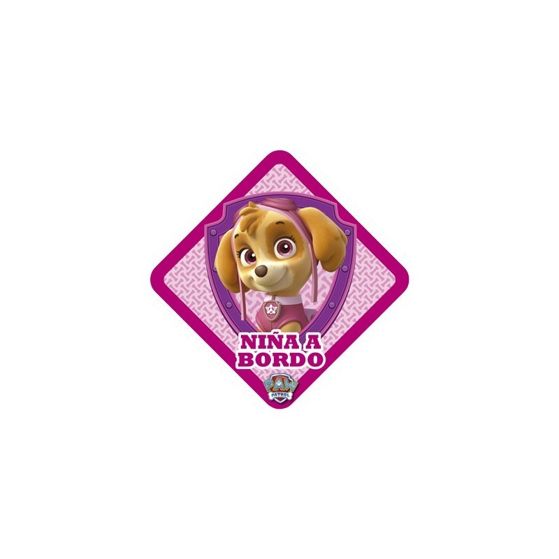 PEGATINA NIÑA A BORDO PATRULLA CANINA...