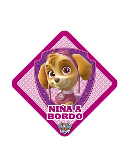 PEGATINA NIÑA A BORDO PATRULLA CANINA CS6 (STOCK LAST )
