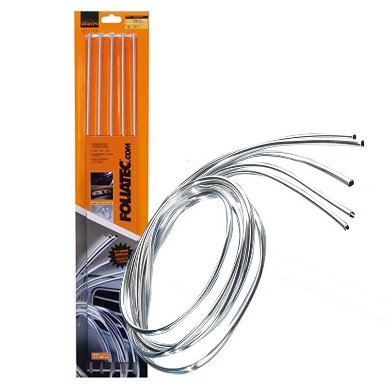 TIRA ADHESIVA CROMADA 5 PIEZAS  L...