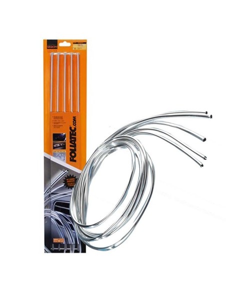 TIRA ADHESIVA CROMADA 5 PIEZAS  L  100 CM