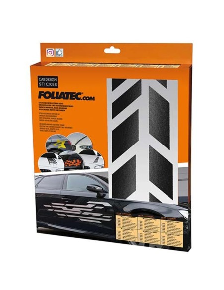 PEGATINA PARA COCHE DISEÑO SOMBRAS NEGRA MATE  77  X 9 CM  2 PIEZAS