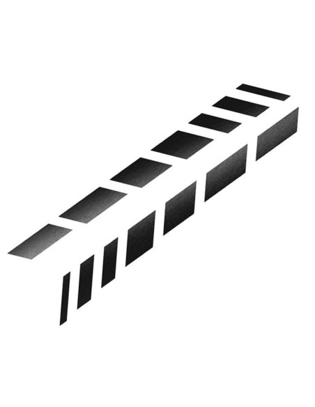 PEGATINA PARA COCHE DISEÑO SOMBRAS NEGRA MATE  77  X 9 CM  2 PIEZAS