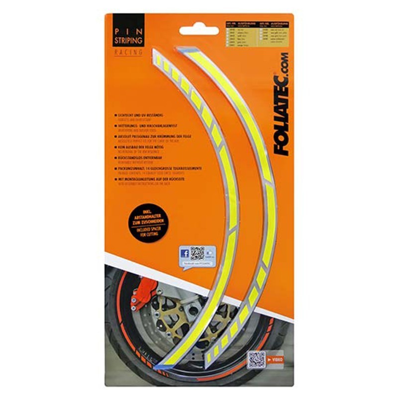 PIN STRIPING RACING NEON AMARILLO 14...