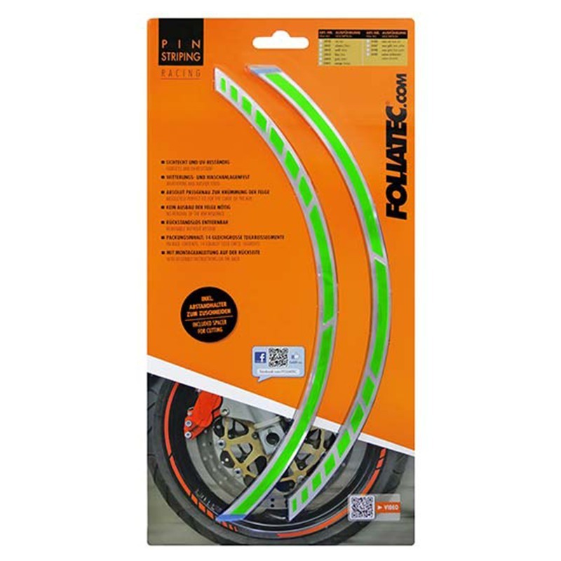 PIN STRIPING RACING NEON VERDE 14...