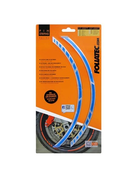 PIN STRIPING RACING GT AZUL 14 BANDAS DE 7 MM X 41 CM  INCLUIDO ESPACIADOR