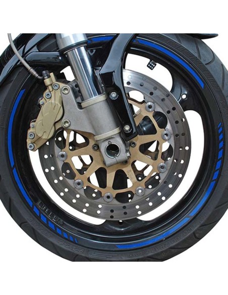 PIN STRIPING RACING GT AZUL 14 BANDAS DE 7 MM X 41 CM  INCLUIDO ESPACIADOR