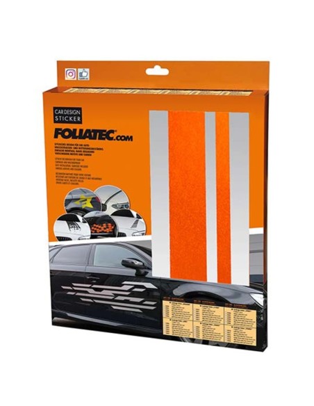 PEGATINAS PARA EL COCHE DISEÑO LÍNEAS NARANJA