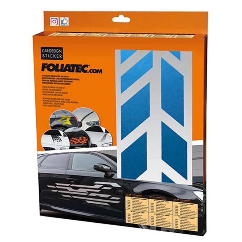 PEGATINA PARA COCHE DISEÑO SOMBRAS AZUL