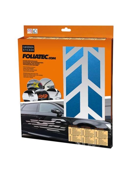 PEGATINA PARA COCHE DISEÑO SOMBRAS AZUL