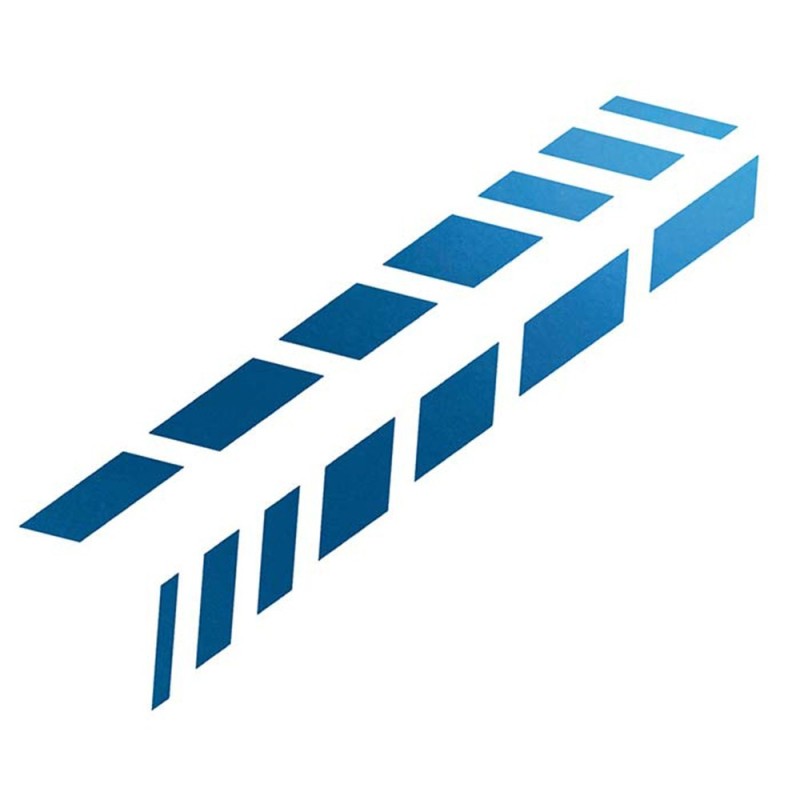 PEGATINA PARA COCHE DISEÑO SOMBRAS AZUL