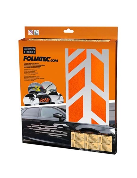 PEGATINA PARA COCHE DISEÑO SOMBRAS NARANJA