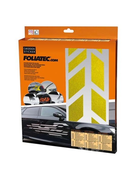 PEGATINA PARA COCHE DISEÑO SOMBRAS DORADO