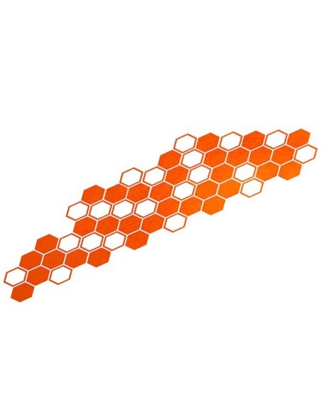 PEGATINA PARA EL COCHE DISEÑO HEXAGON NARANJA
