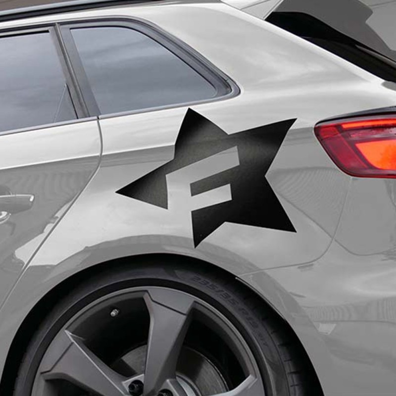 PEGATINA PARA COCHE DISEÑO F-STAR NEGRO