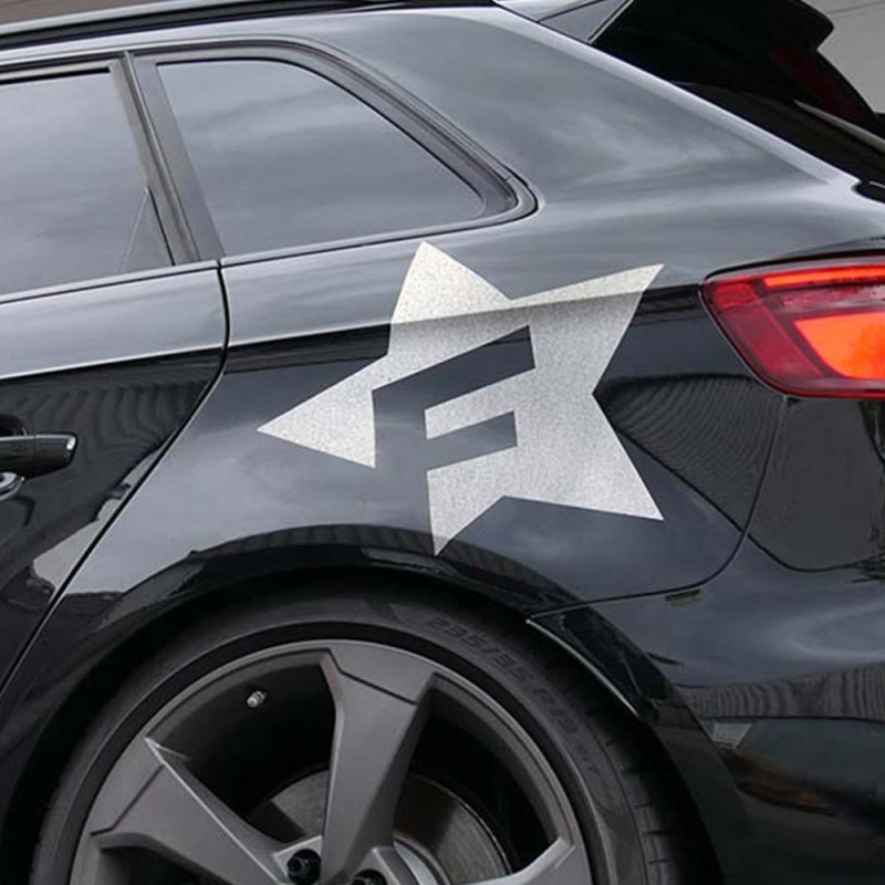 PEGATINA PARA COCHE DISEÑO F-STAR PLATA