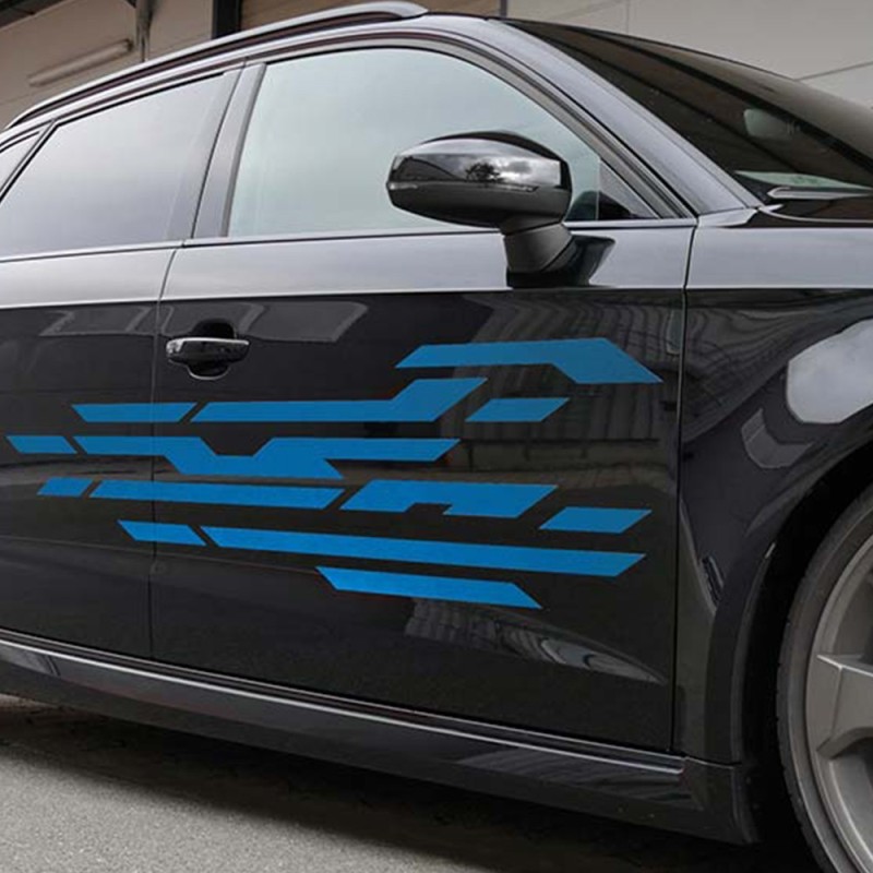 PEGATINA PARA COCHE DISEÑO STREET AZUL