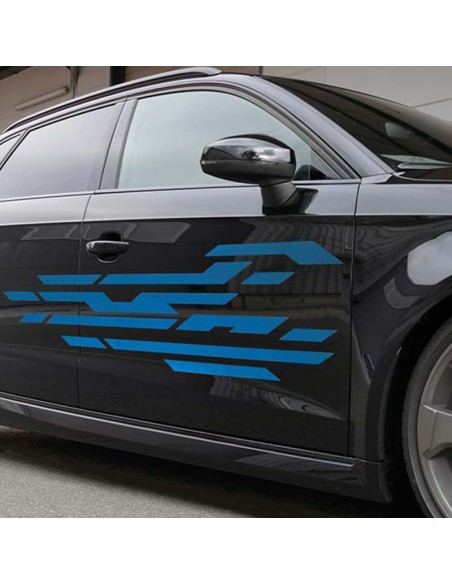 PEGATINA PARA COCHE DISEÑO STREET AZUL