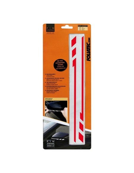 PEGATINAS PARA ESPEJOR RETROVISORES LATERALES CON BANDAS DE PIN ROJO