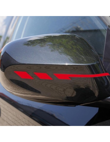 PEGATINAS PARA ESPEJOR RETROVISORES LATERALES CON BANDAS DE PIN ROJO