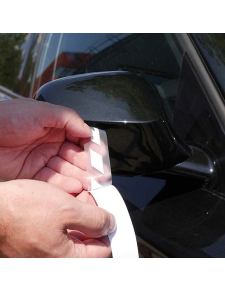 PEGATINAS PARA ESPEJOR RETROVISORES LATERALES CON BANDAS DE PIN ROJO