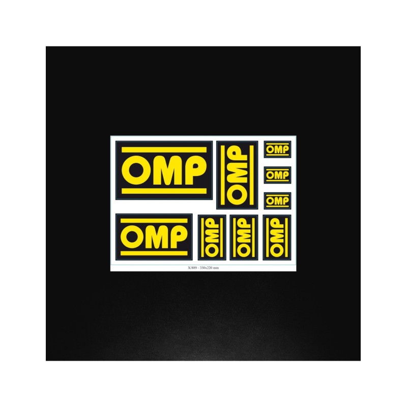 JUEGO DE PEGATINAS OMP 331 X 231 MM