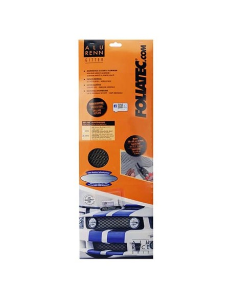 REJILLA ALUMINIO  MEDIUM-MESHED  NEGRA 2 PIEZAS  20 X 60 CM